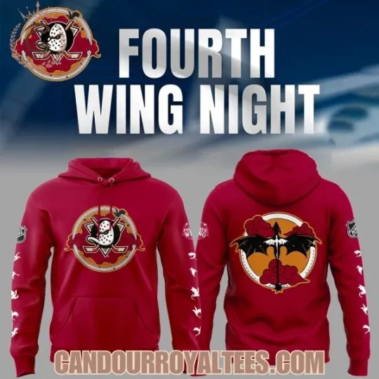 Anaheim Ducks x Fourth Wing Night 3D Hoodie