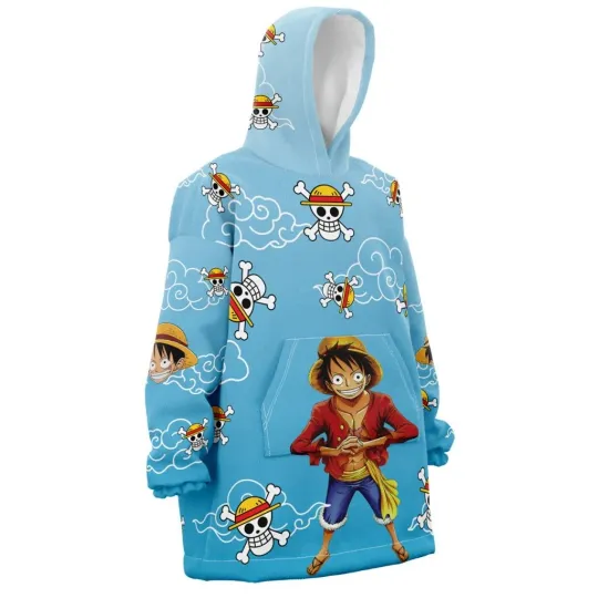 Luffy One Piece Snug Oversized Blanket Hoodie