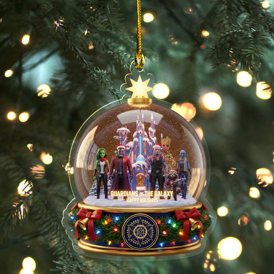 Guardians of the Galaxy Xmas Acrylic Ornament, Groot and Rocket Christmas Gift