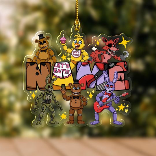 Personalized Five Nights at Freddys Christmas Tree Acrylic Ornament