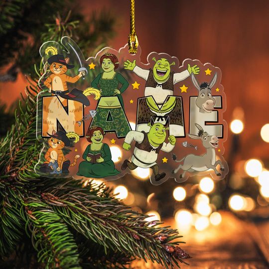 Personalized Shrek Ornament, Shrek Acrylic Christmas Ornament