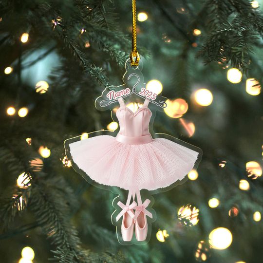 Discover Custom Ballerina Dress Christmas Acrylic Ornament, Tree Hanging Decor