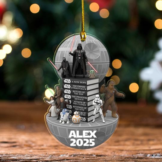 Discover Personalized Star Wars Christmas 2D Flat Acrylic Ornament