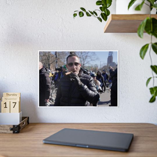 Discover Philadelphia Eagles Super Bowl LIX 59 Champions Howie Roseman Bleeds For Philly During Champs Parade Gloss Poster, Multiple Sizes Available