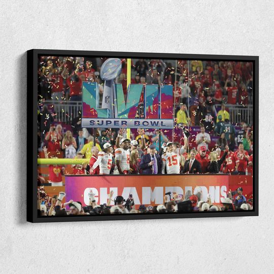 Kansas City Chiefs celebrates with the Vince Lombardi Trophy Super Bowl LVII