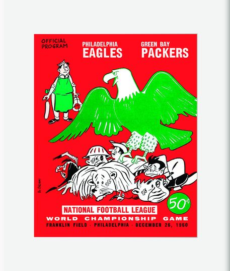 1960 Vintage Philadelphia Eagles - Green Bay Packers Football Championship Program