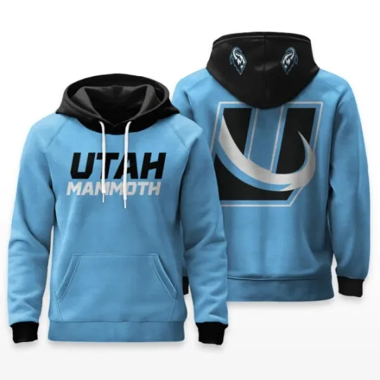 Discover Utah Mammoth Logo 3D Hoodie For Fans Size S-5XL