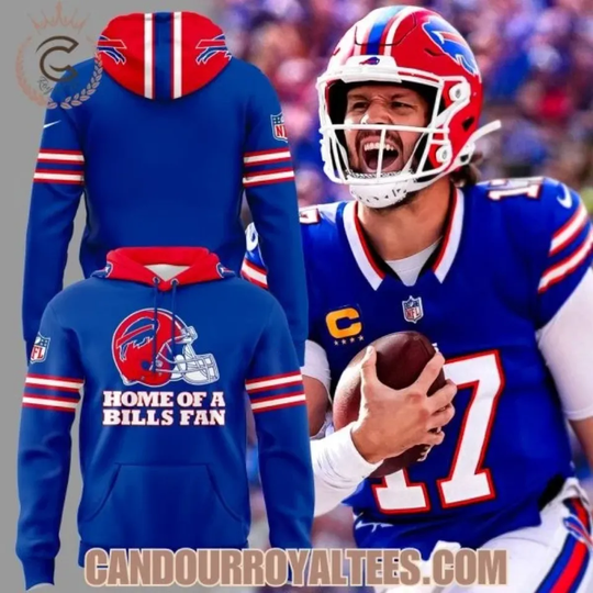 Discover 2025 Bills Red Helmets Back Hoodie