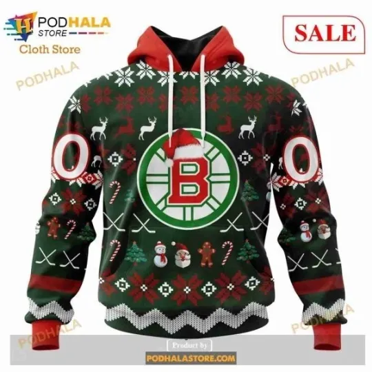 Discover Custom NHL Bost0n Bruins Christmas Is Coming Unisex Sweatshirt Shirt Hoodie 3D