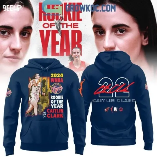 Caitlin Clark 2024 WNBA Rookie Of The Year Indi*ana Fever Hoodie T-Shirt