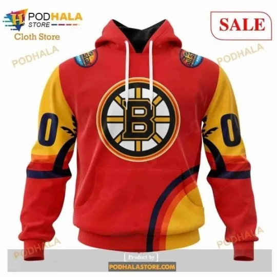 Custom NHL Bost0n Bruins Special ALL Star Game Design With Florida Sunset Shirt