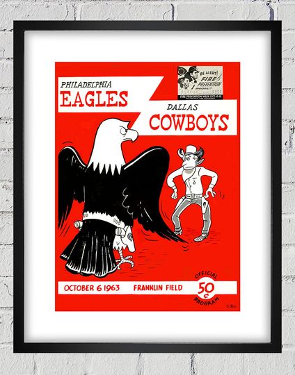 Discover 1963 Vintage Dallas Cowboys - Philadelphia Eagles Football Program - Digital Reproduction