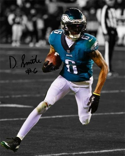 Devonta Smith Philadelphia Eagles Signed Photo Autograph Print Poster Wall Art Home Decor