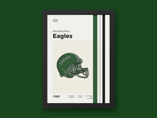 Discover Philadelphia Eagles Poster - Minimal Mid Century Modern Wall Print - football Football Collection