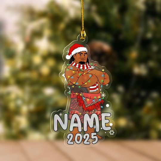 Discover Custom Name Moana 2 Ornament, Christmas 2025 Ornament, Disney Christmas Gift, Hei Hei Pua Maui Tamatoa, Moana Xmas Ornament Gift UN4E20