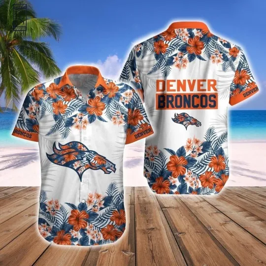 Discover Denver Football Team Broncoss Hawaiian Shirt Button Down Unisex Adults S-5XL