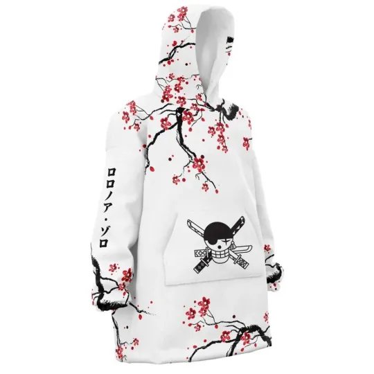 Zoro Cherry Blossom One Piece Oversized Blanket Hoodie