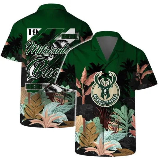 Milwaukee Basketball Team Buckss Hawaiian Button Down Shirt