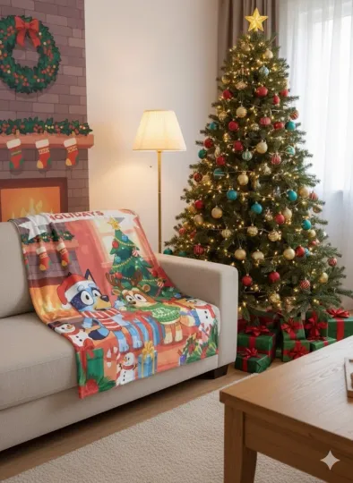 Discover BlueyDad Fantasty Adventures Fleece Blanket-Cartoon Fun BlueyDad Blanket