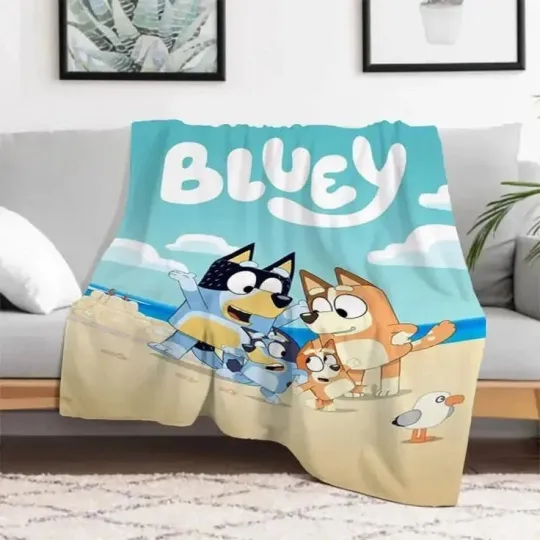 Discover BlueyDad Fantasty Adventures Fleece Blanket-Cartoon Fun BlueyDad Blanket