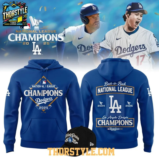 Los Angeles Dodger 2025 NL Championship Series Champs Hoodie 3D
