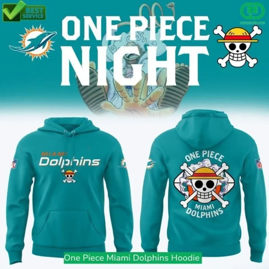 One Pi*ece Miami Dolphin football Hoodie 3D All Size