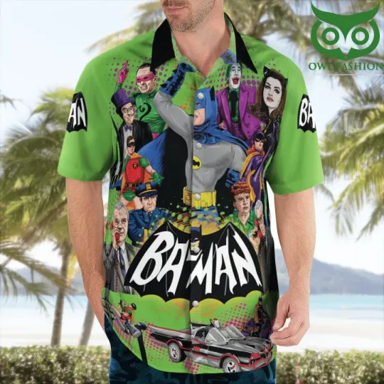 Discover Batman 1966 All Characters Hawaiian Button Down Shirt