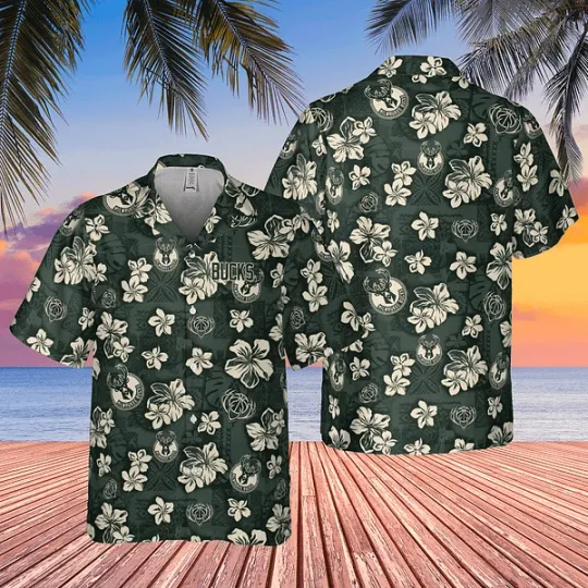 Milwaukee Basketball Team Buckss Hawaiian Button Down Shirt