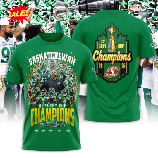 Discover Saskatchewan Roughrider 2025 3D Shirt