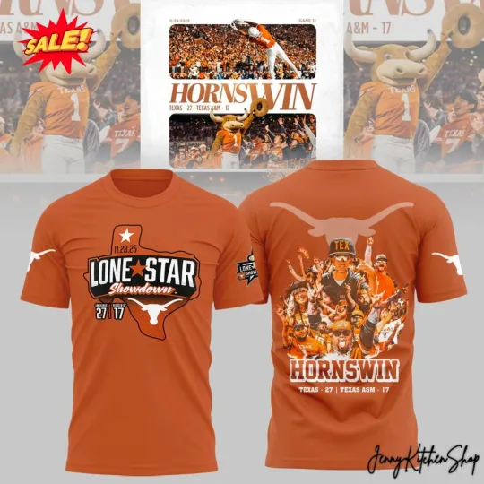 Discover Texas Longhorn Win Lone Star Showdown 2025 Collection 3D Tee