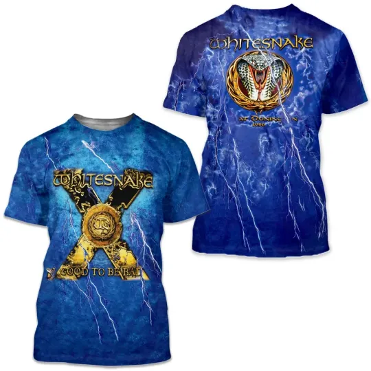 Discover good to be bad 3D SHIRT Whitesnake band 3D Unisex All sizes