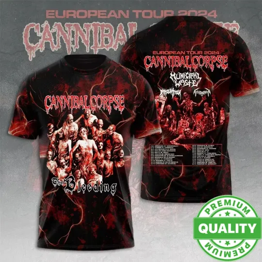 CANNIBAL CORPSE European Tour 2024 Shirt 3D AOP Unisex