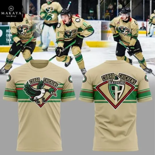 Discover Cobra Chickens 2025 Holiday 3D Hockey-Inspired T-Shirt