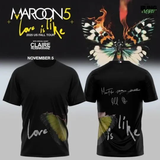 Discover Love Is Like Tour 2025 3D Custom Music-Inspired T-Shirt