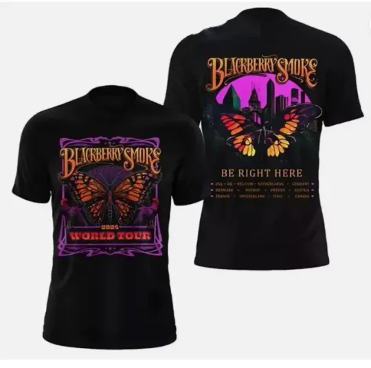 Blackberry Smoke Be Right Here Black AOP 3D T-shirt