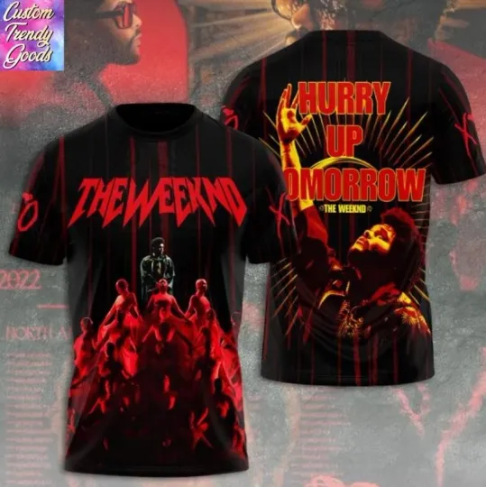 Discover Weeknds Hurry Up Tomorrow 2025 Tour 3D Printed T-Shirt