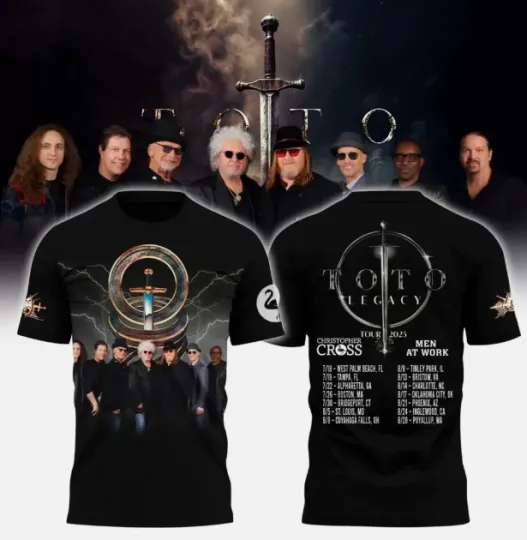 2025 Men at work Toto rock band 3D SHIRT