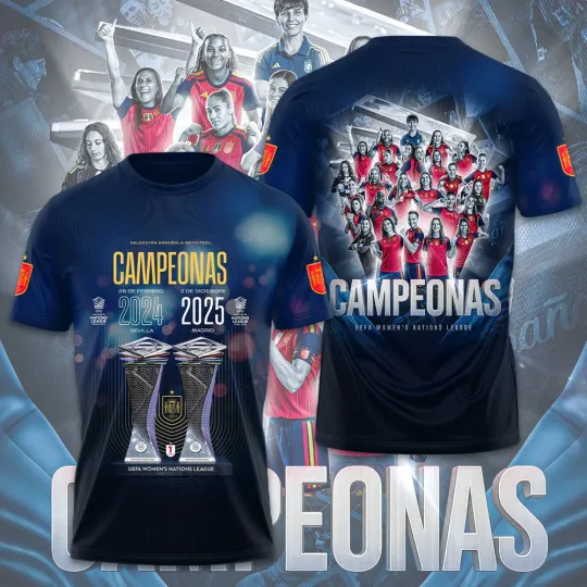 Discover Spain Women’s National Football Team 3D Shirt