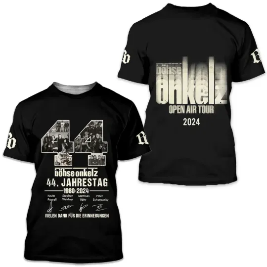 Discover Böhse Onkelz Musik Konzert Kunst 2024 3D T-Shirt