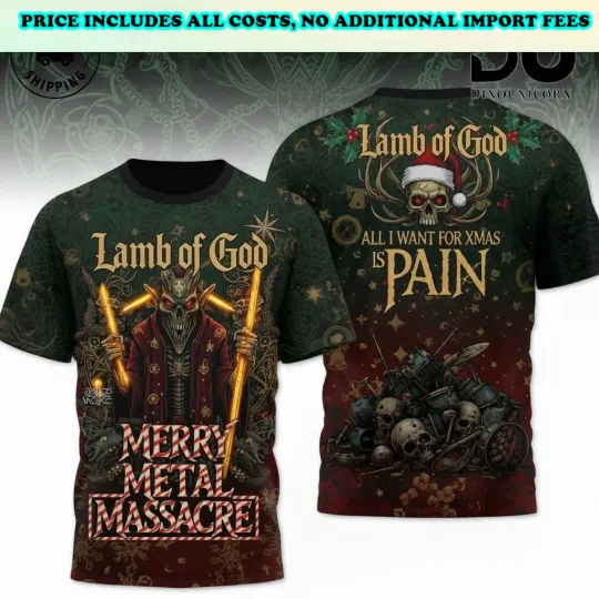 Lamb Of God Nw Christmas Tour 3D T-shirt