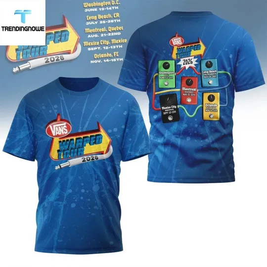 Discover Van Warped Tour 2026 All Over Printed 3D T-Shirt