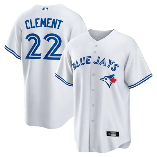 Discover Clement Toronto BJ Home Baseball Jersey - White