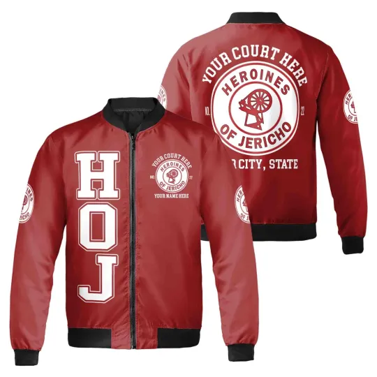 Custom Name HOJ Heroines Of Jericho OES Unisex Bomber Jacket