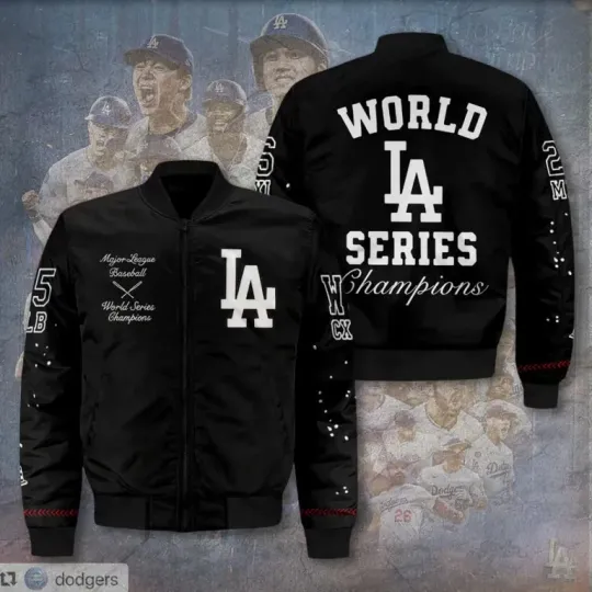 Dodgers World Series 2025 3D Bomber Jacket