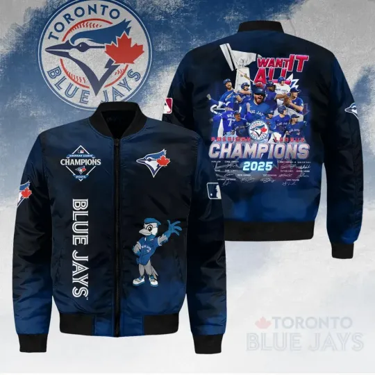 Discover Blue Jays 2025 American League Champions 3D Bomber Jacket