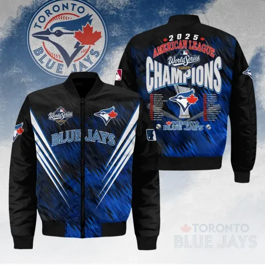 Discover Blue Jays 2025 American League Champions 3D Bomber Jacket