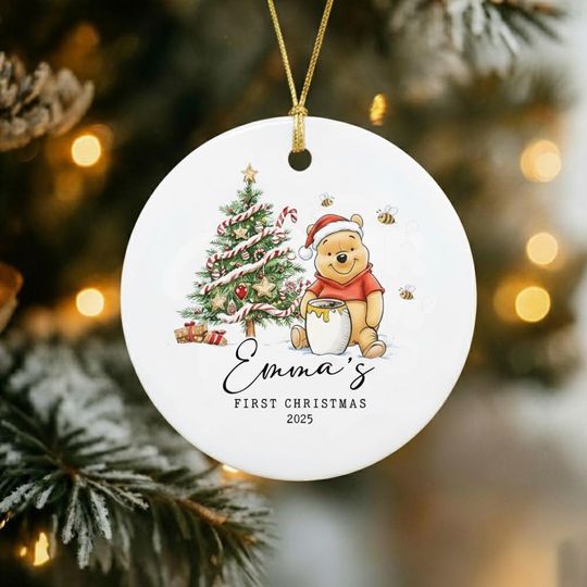 Discover Personalized Winnie The Pooh Ornament, Baby's First Christmas