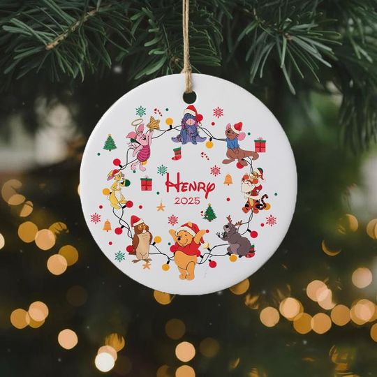 Personalized Winnie The Pooh Christmas Ornament