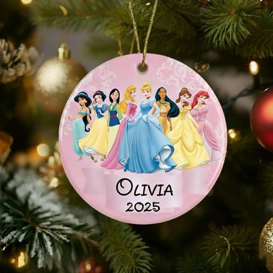 Discover Personalized Disney Princess Christmas Ornament, Girl Birthday Gift