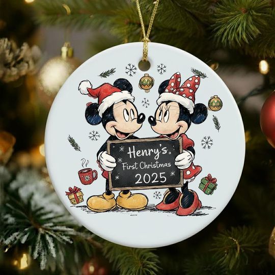 Discover Personalized Mickey and Minnie Ornaments, Disneyland Trip Ornament, Baby Ornament